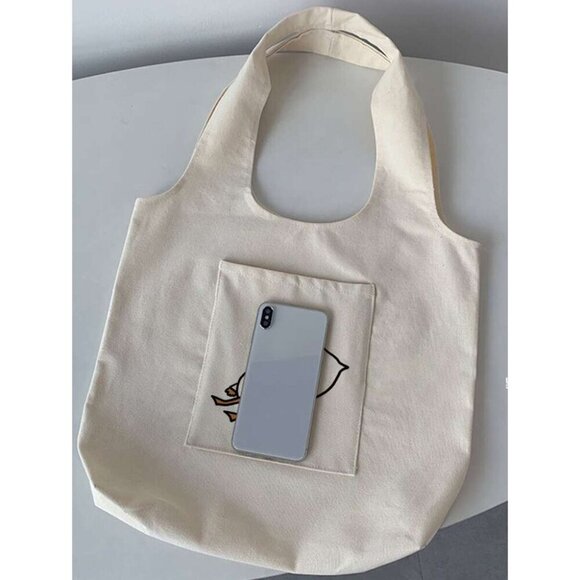 Fashionable And Versatile Duck Printed Women's Tote Bag School BagLarge Capacity - Picture 3 of 5